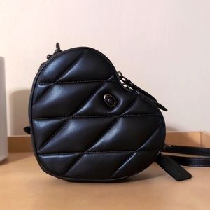 Brand new quilted Coach heart bag